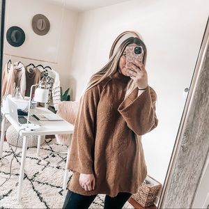 Calvin Klein tan oversized sweater